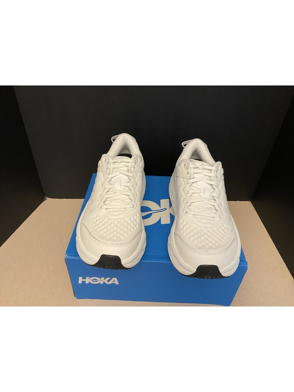 New! Womens Hoka One One Bondi SR Triple White Slip Resistant Shoes. Size 10. - Picture 2 of 11